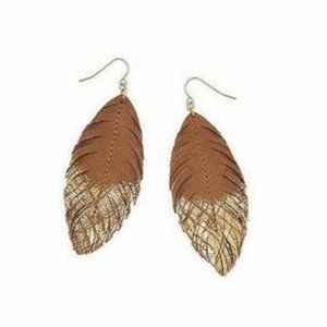 NWOT*Premier Designs Leather Earrings